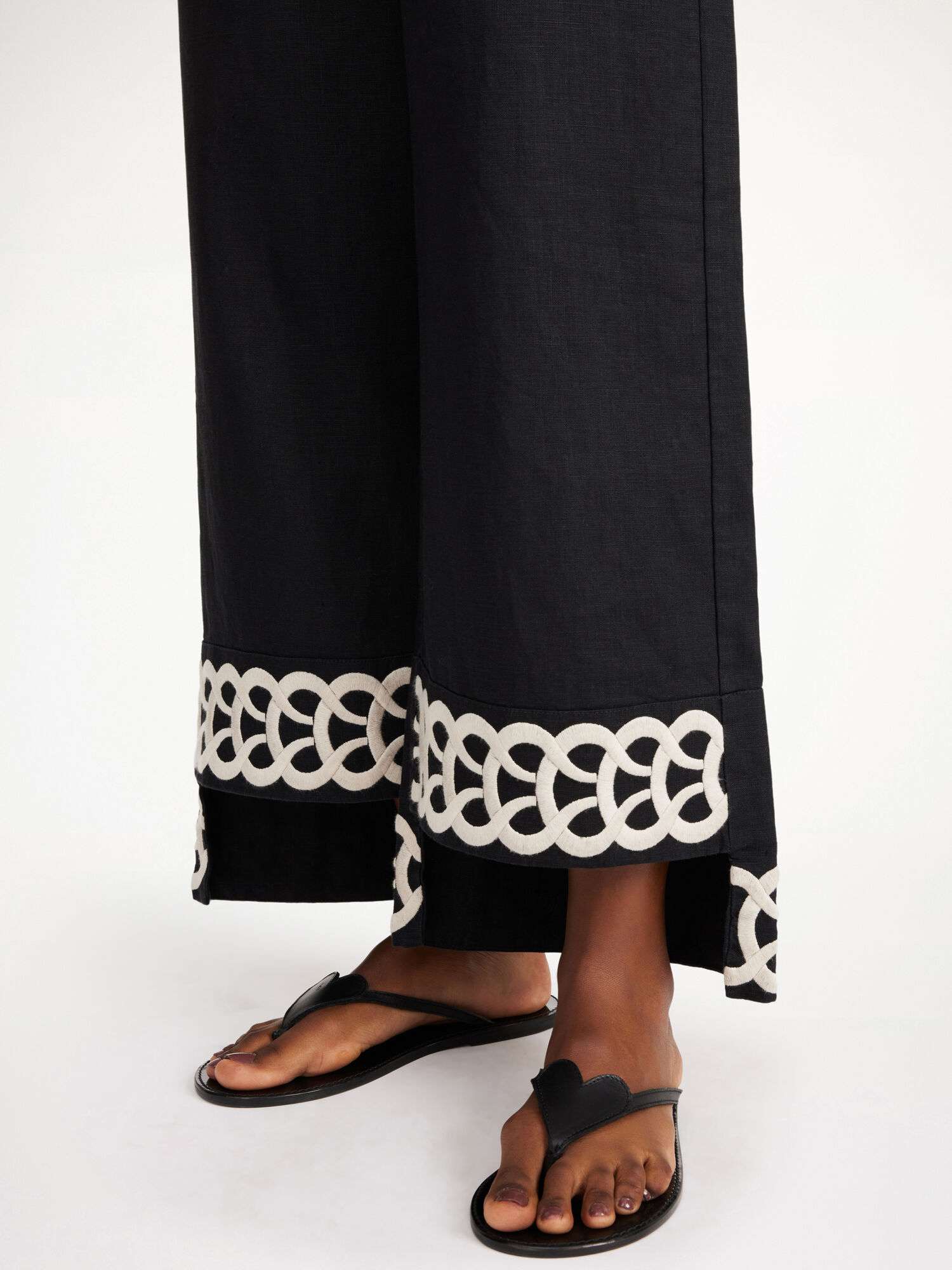 By Malene Birger Mirabellos Linen Trousers Black | UK_BB58750