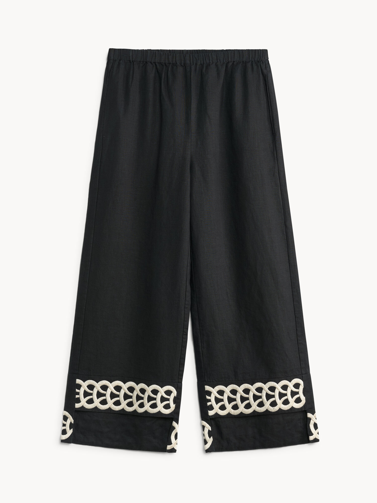 By Malene Birger Mirabellos Linen Trousers Black | UK_BB58750