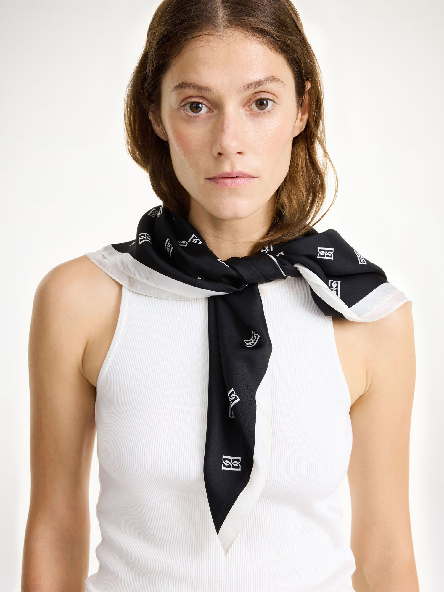 By Malene Birger Monnas Silk Scarves Black | UK_BB22930