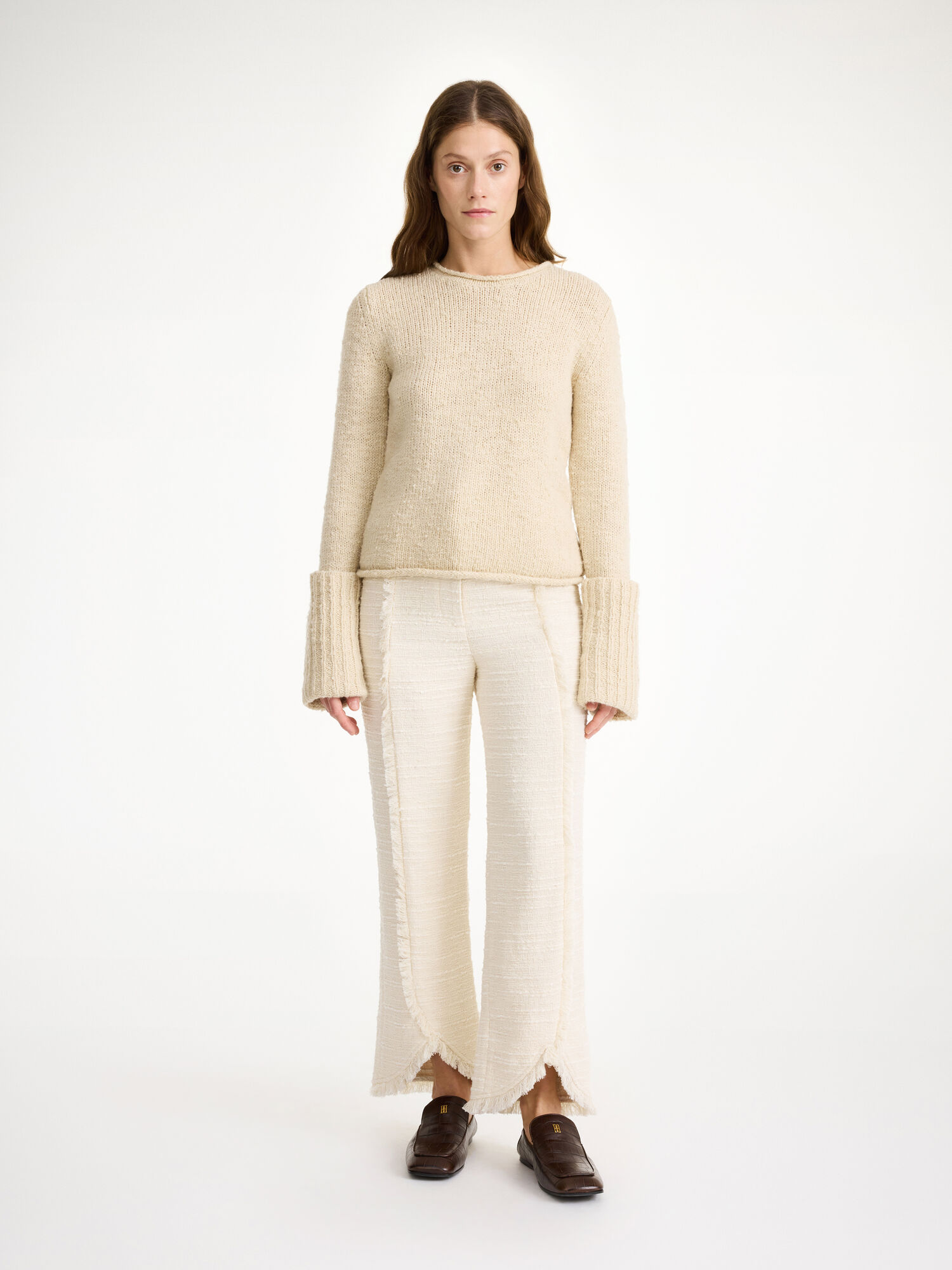 By Malene Birger Nadihas High-waist Trousers Soft White | UK_BB37869