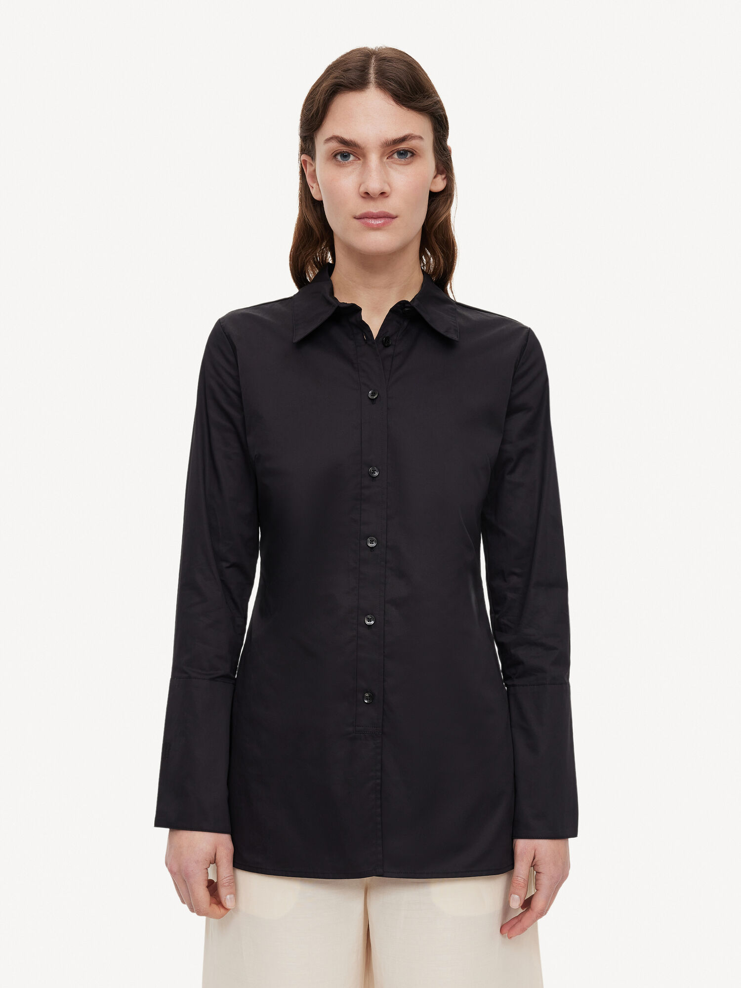 By Malene Birger Padano Organic Cotton Shirts Black | UK_BB37557