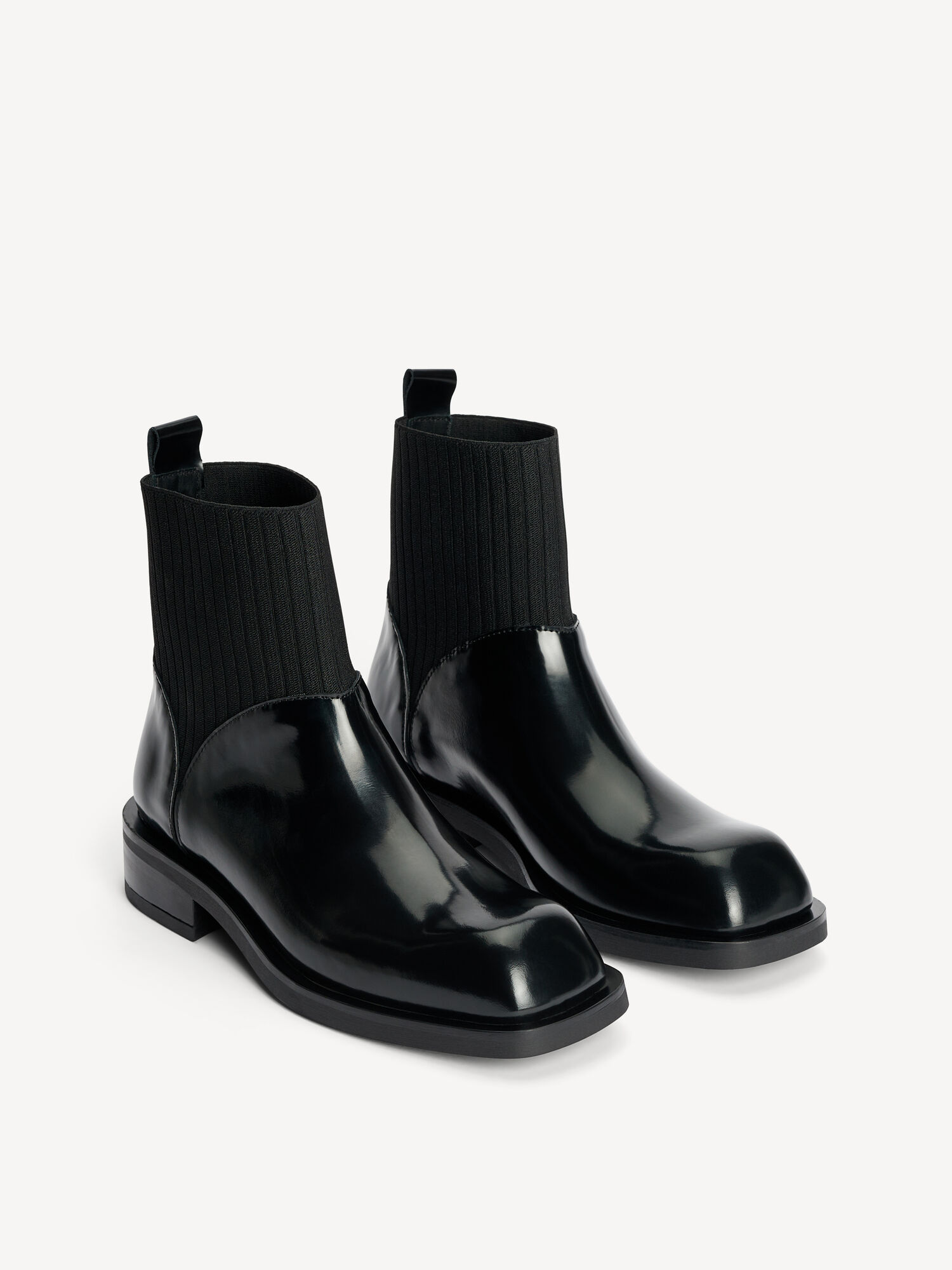 By Malene Birger Perlla Leather Boots Shoes Black | UK_BB93259