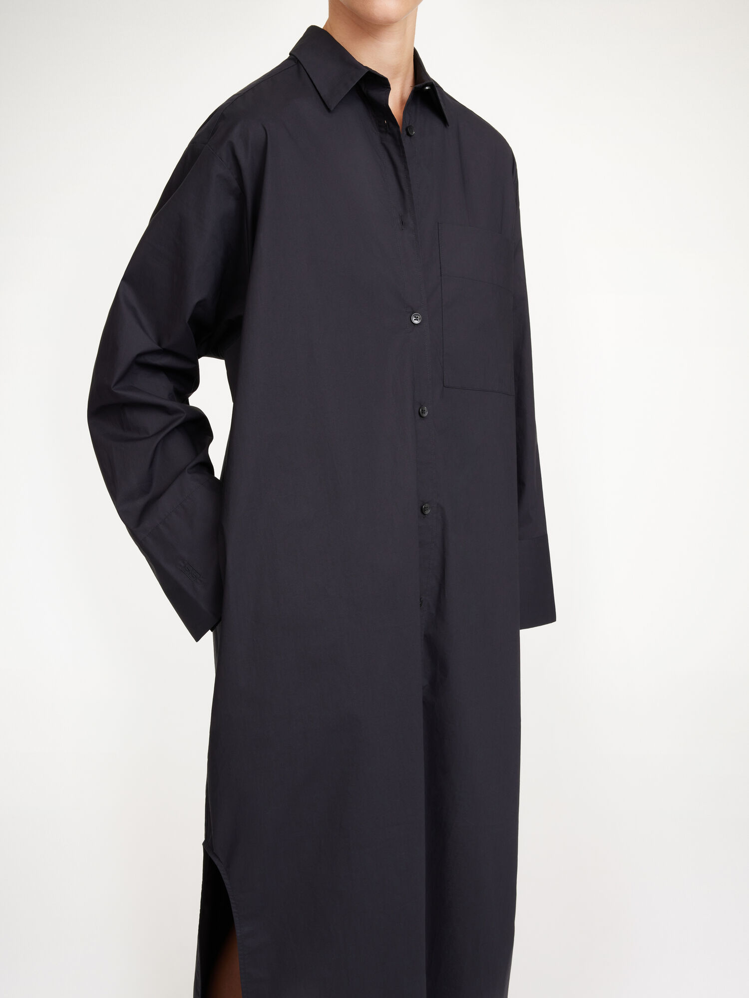 By Malene Birger Perros Organic Cotton Dress Black | UK_BB85388