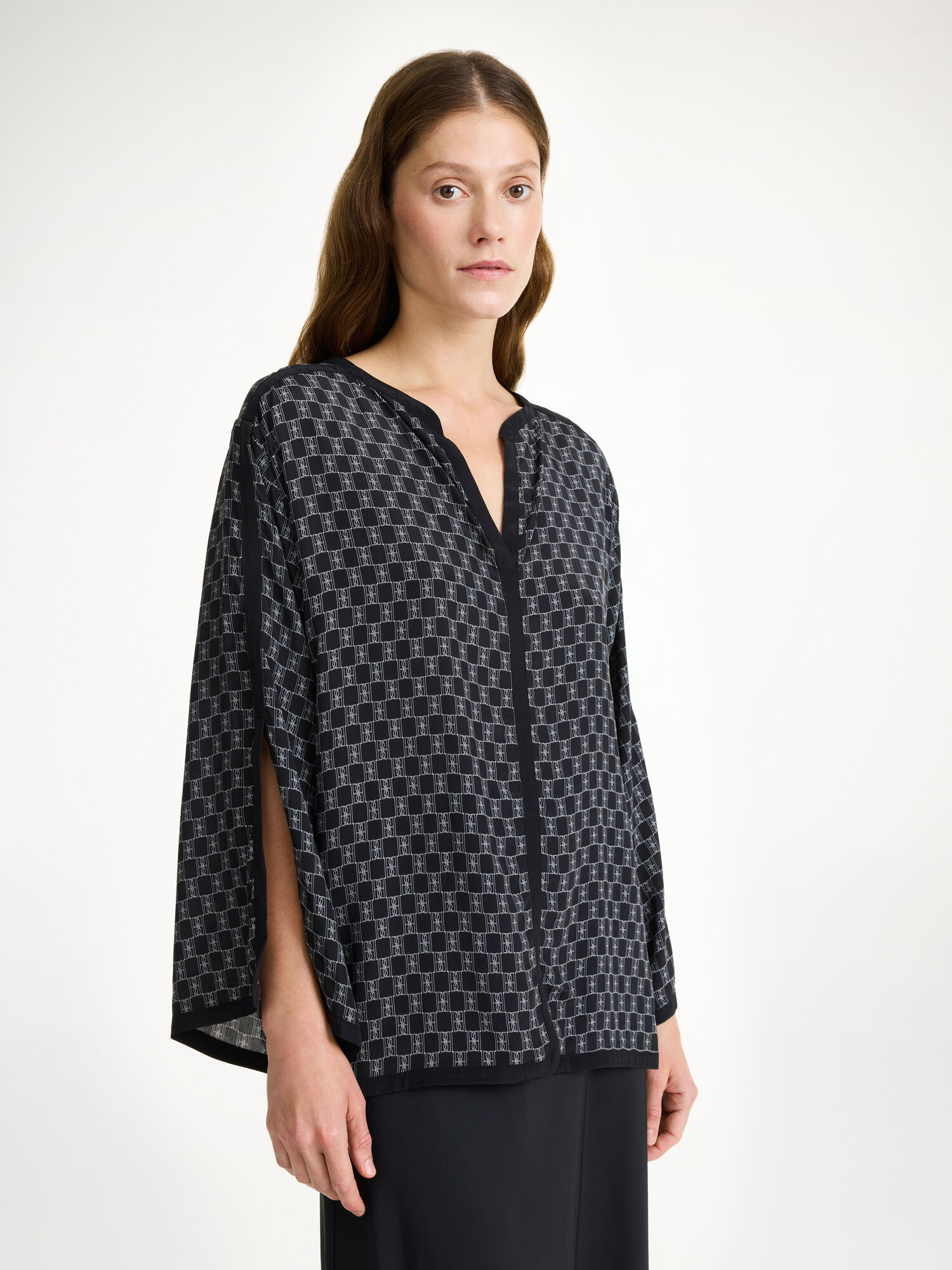 By Malene Birger Plazzo Blouse Shirts Mono lined 050 | UK_BB98132