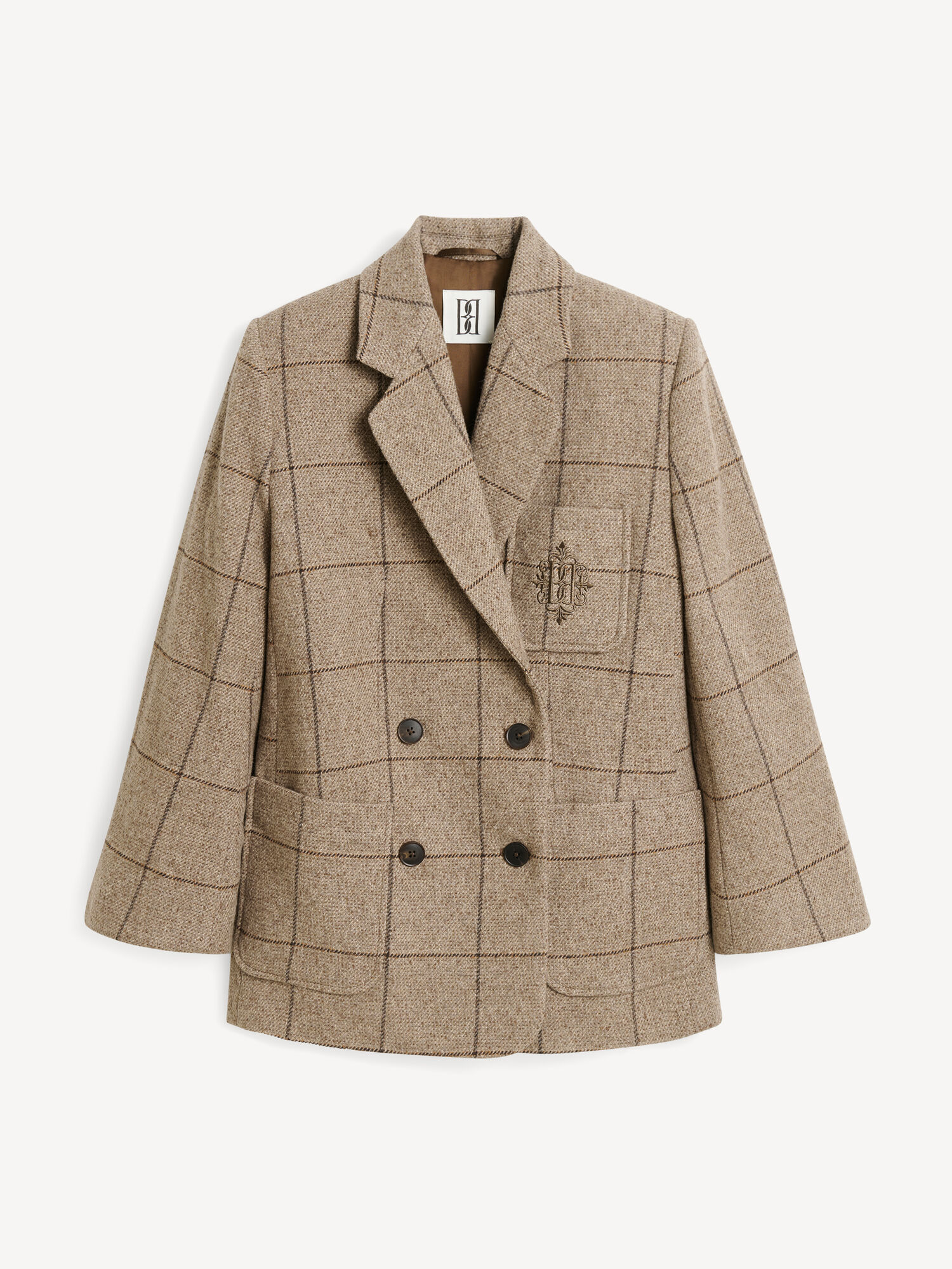 By Malene Birger Railey Double-breasted Blazers Autumn check | UK_BB50979