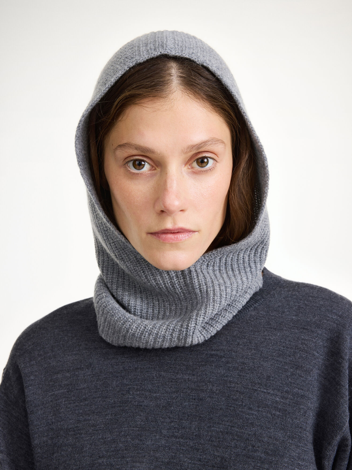 By Malene Birger Renima Balaclava Other Accessories Grey Melange | UK_BB41577