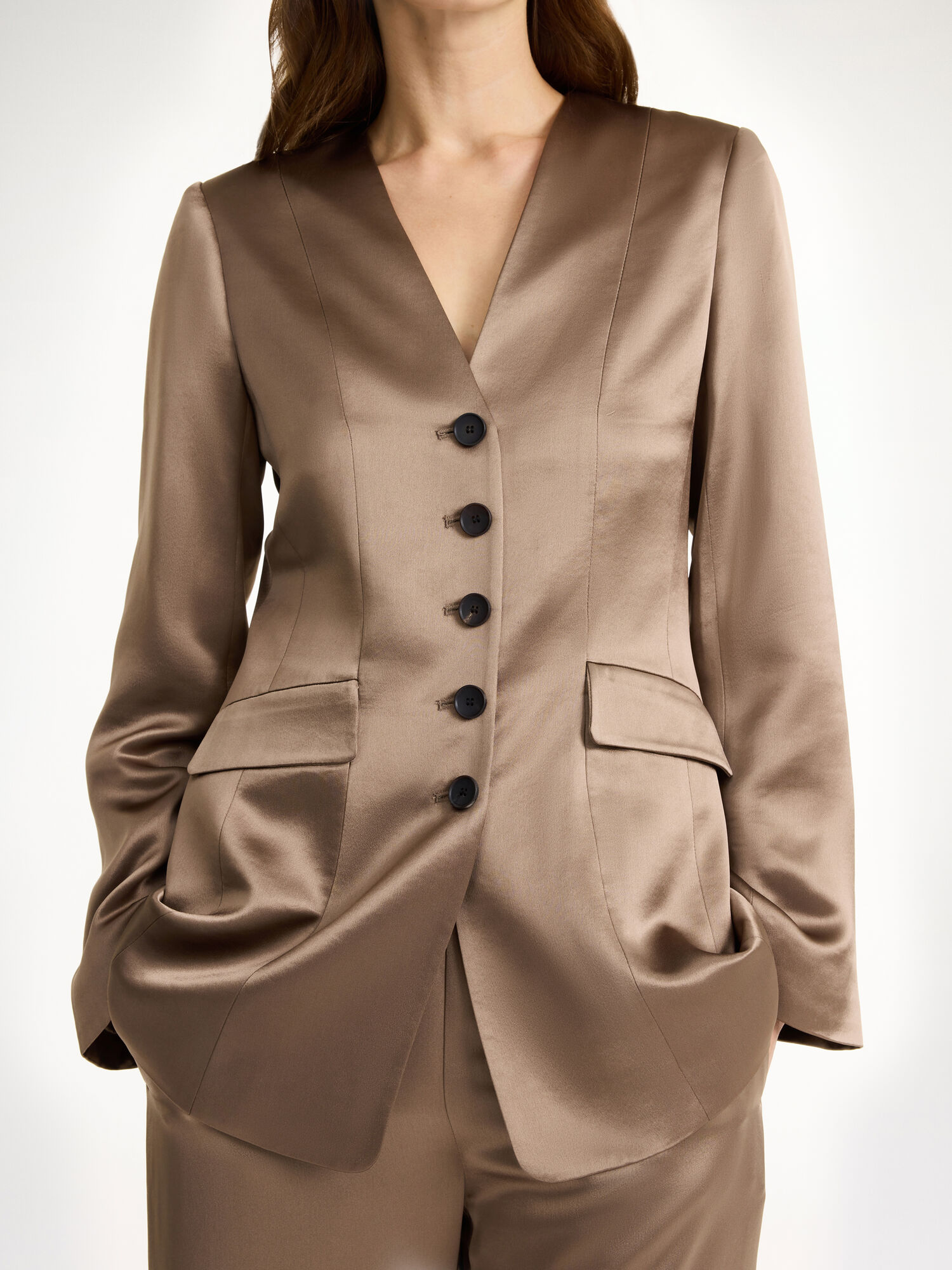 By Malene Birger Rinnah Single-breasted Blazers Shitake | UK_BB25750