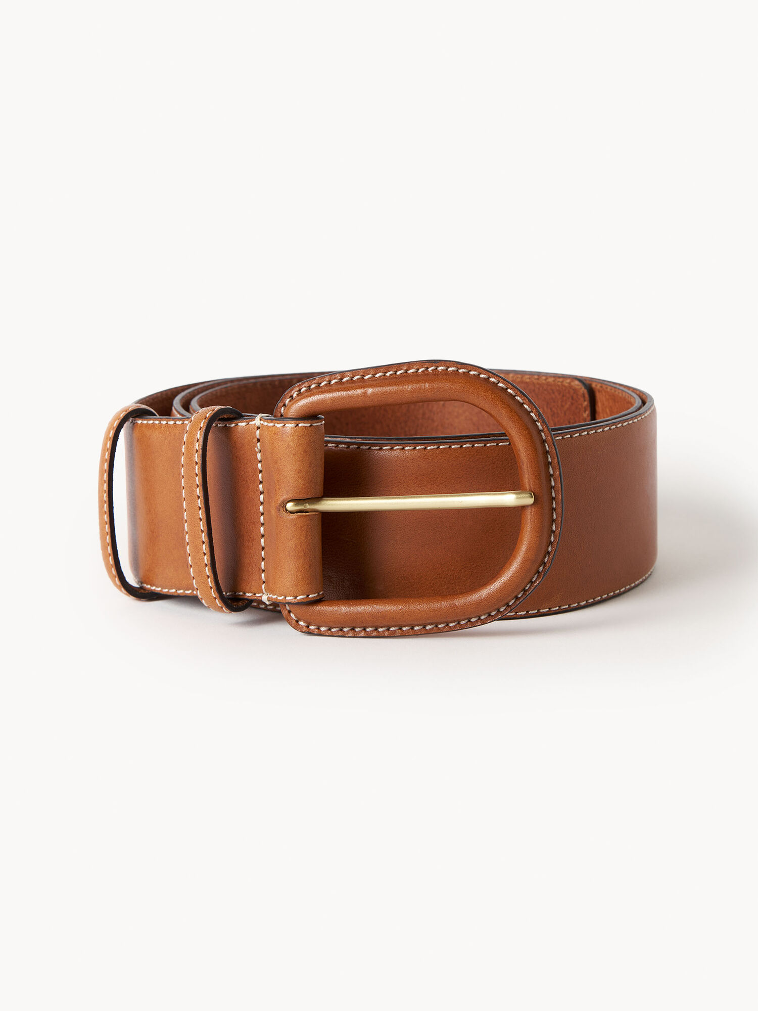 By Malene Birger Salinna Leather Belts Caramel Cafe | UK_BB11234