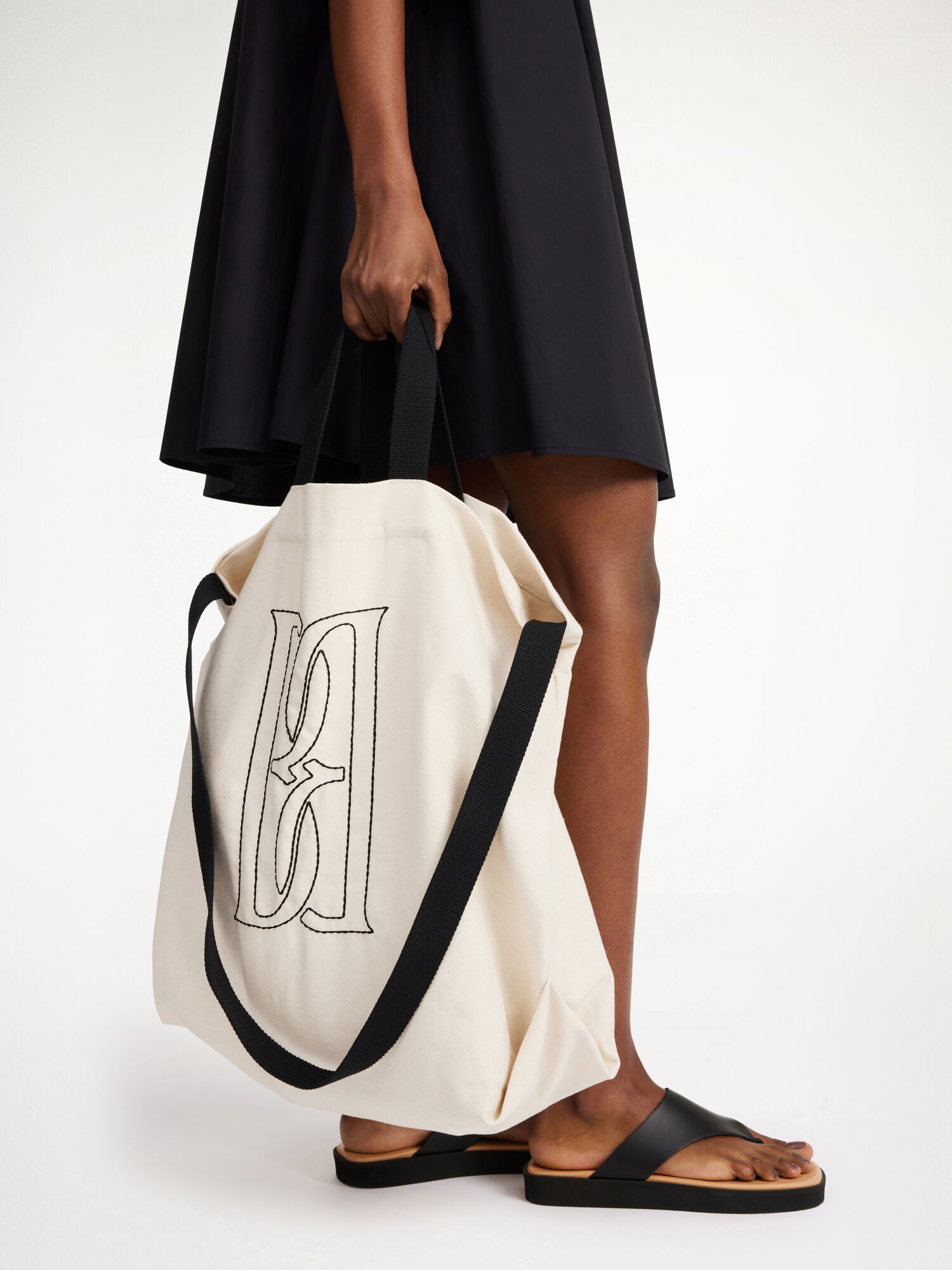 By Malene Birger Shayan Organic Cotton Tote Bags Soft White | UK_BB94053