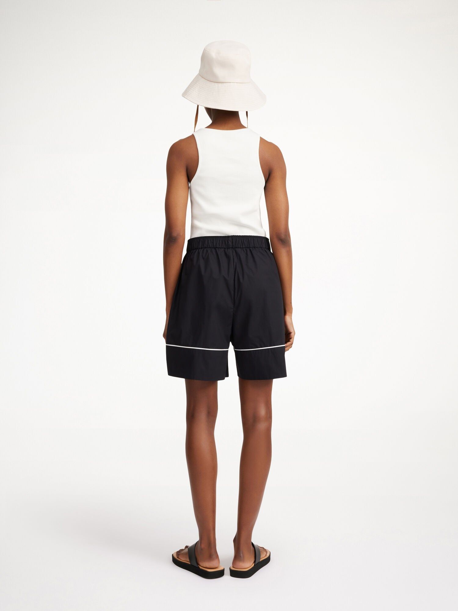 By Malene Birger Siara Organic Cotton Shorts Black | UK_BB30605