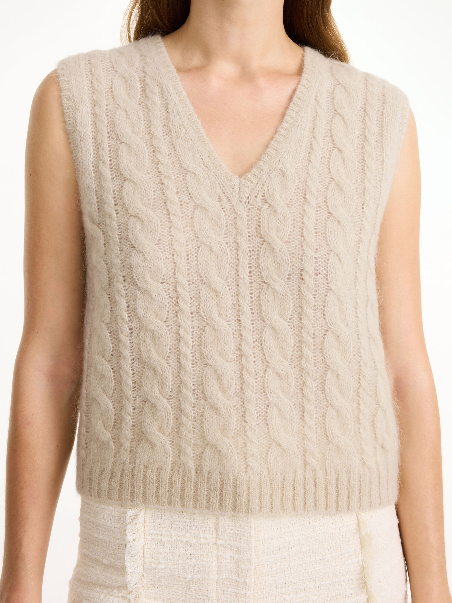 By Malene Birger Simea Vest Knitwear Oyster Gray | UK_BB71842