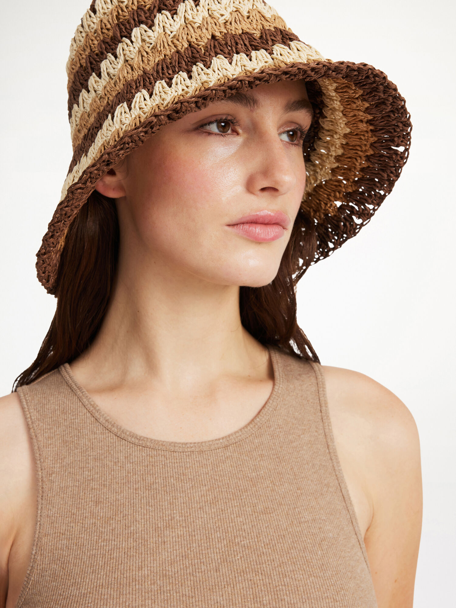 By Malene Birger Strawie Hat Other Accessories Coffee Bean | UK_BB16120