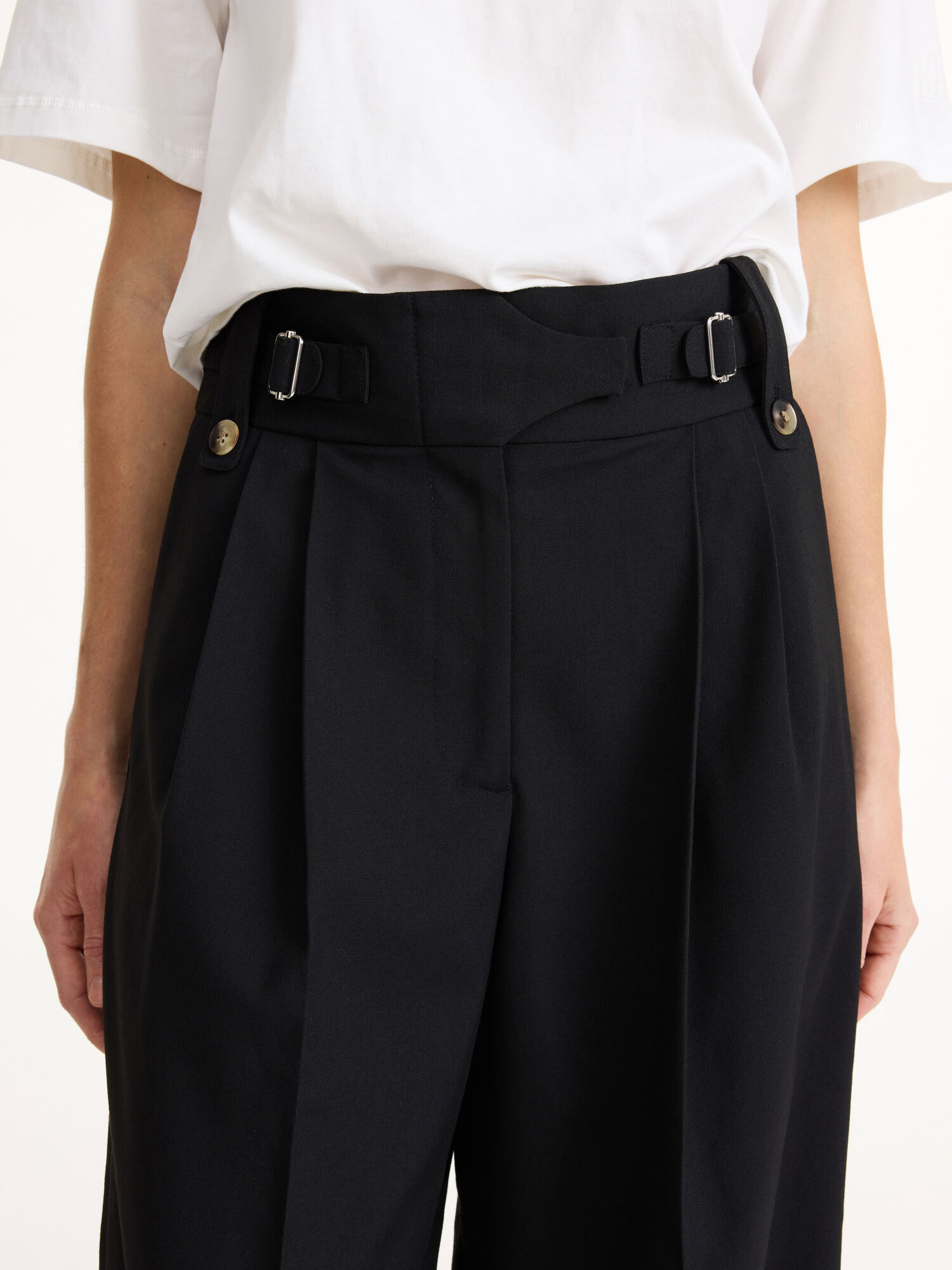 By Malene Birger Taal High-waisted Trousers Black | UK_BB69914