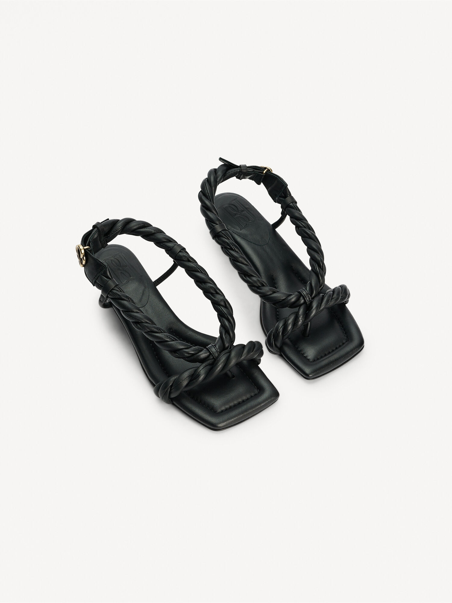 By Malene Birger Temona Leather Sandals Shoes Black | UK_BB87386