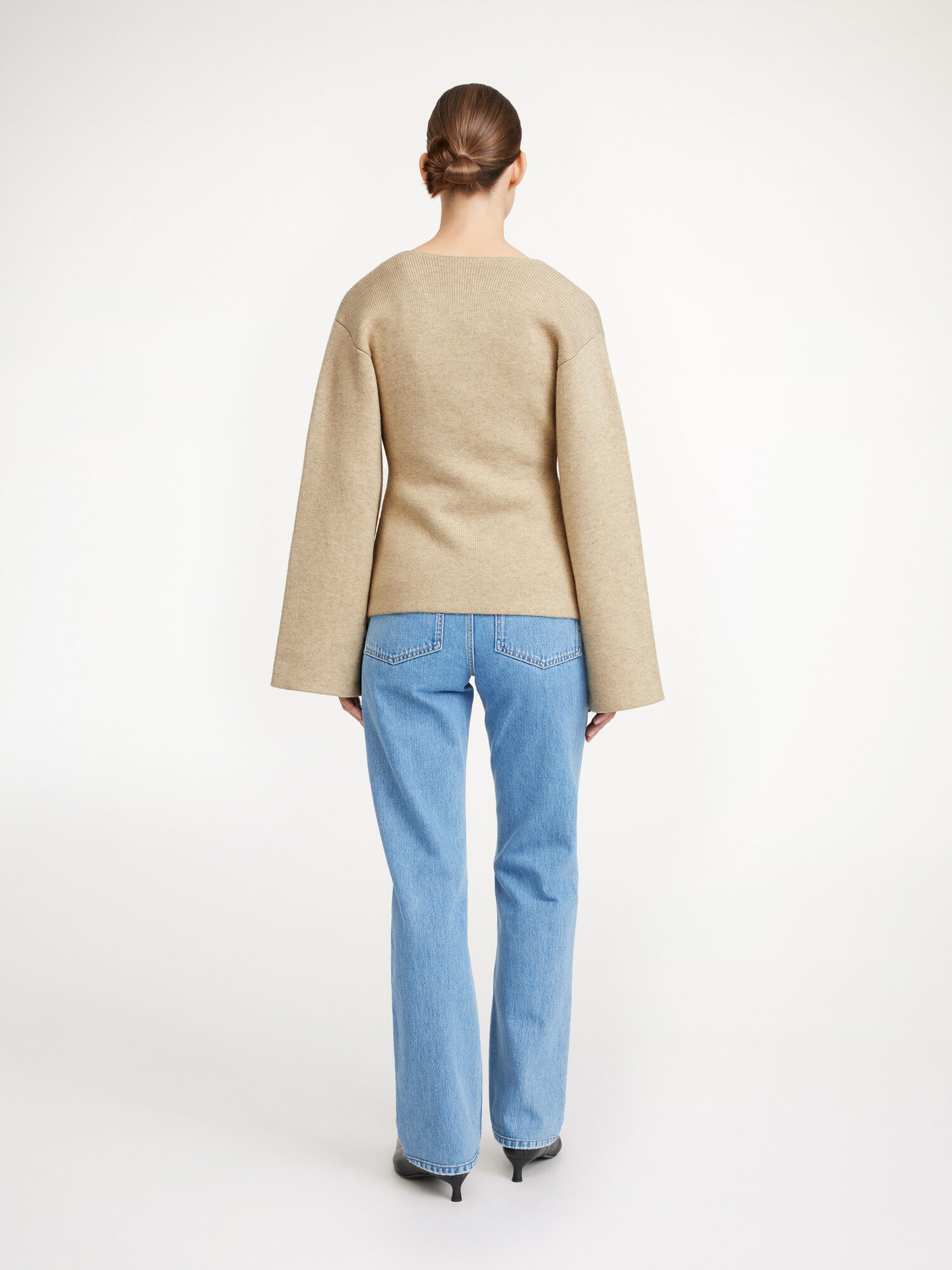 By Malene Birger Tinley Wool Cardigan Knitwear Twill Beige | UK_BB33949