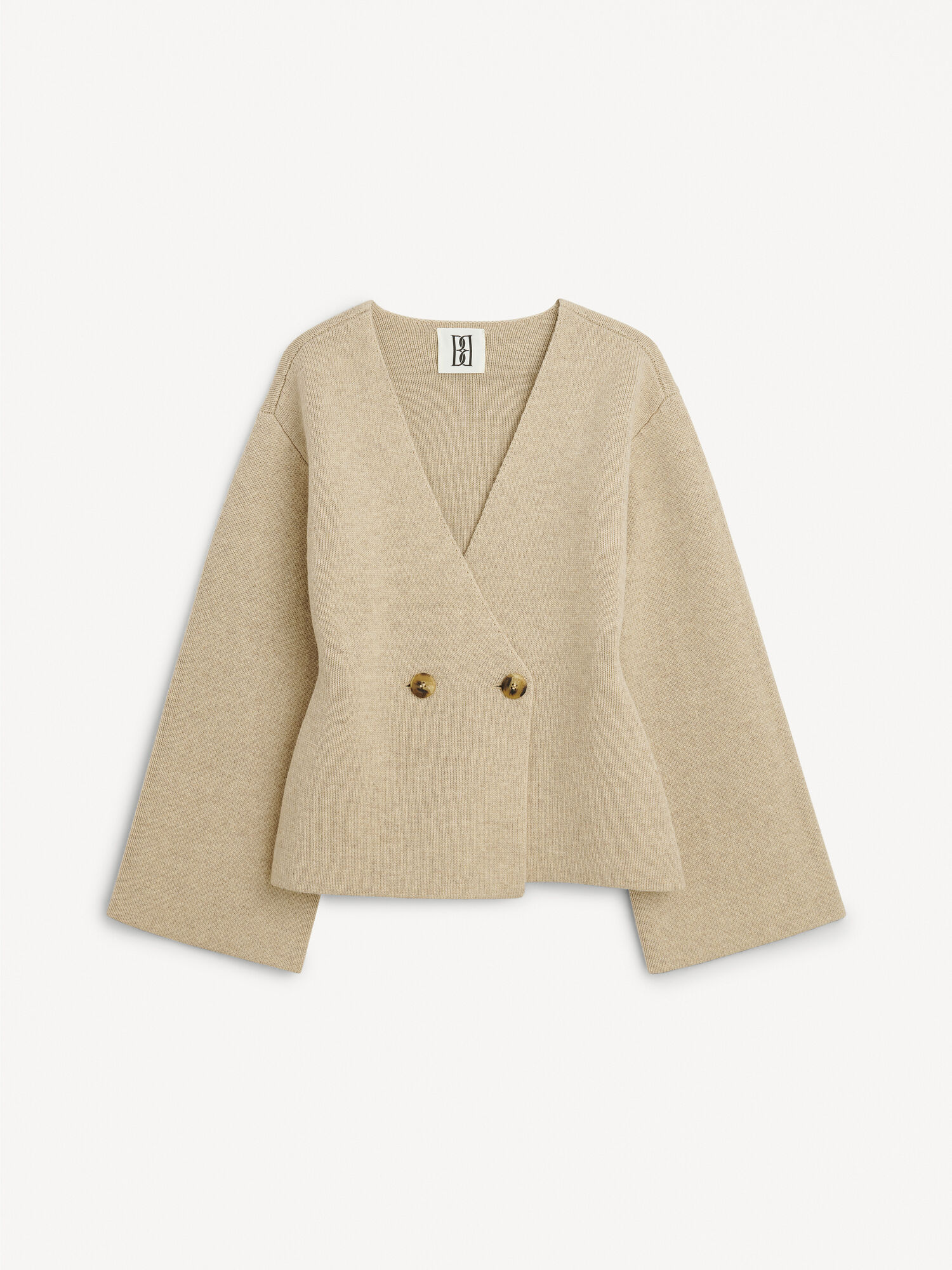 By Malene Birger Tinley Wool Cardigan Knitwear Twill Beige | UK_BB33949