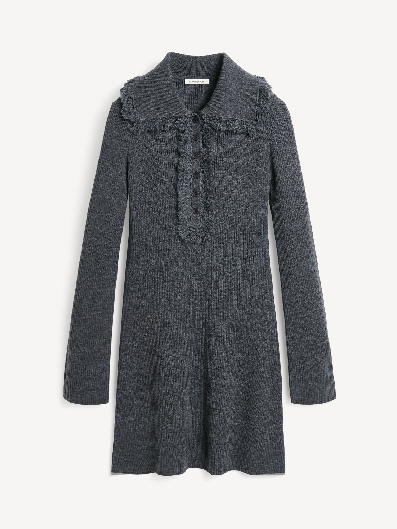 By Malene Birger Tonai Merino Wool Dress Jet grey | UK_BB41251