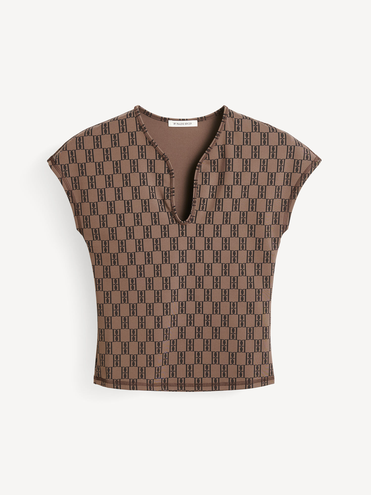 By Malene Birger Venazia Athletic Top Athleisure Wear Dark Mahogany | UK_BB61291