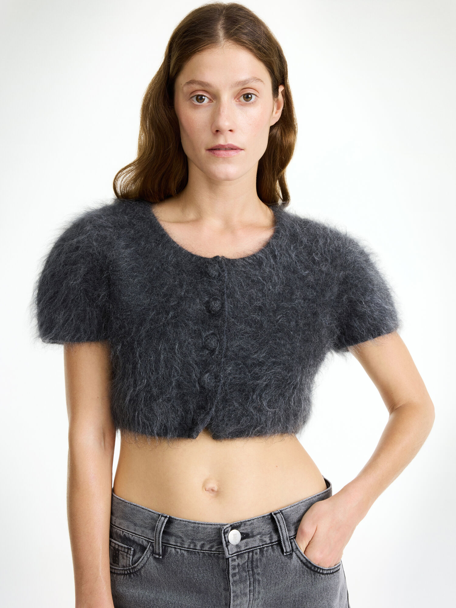 By Malene Birger Zhara Top Knitwear Jet grey | UK_BB51253