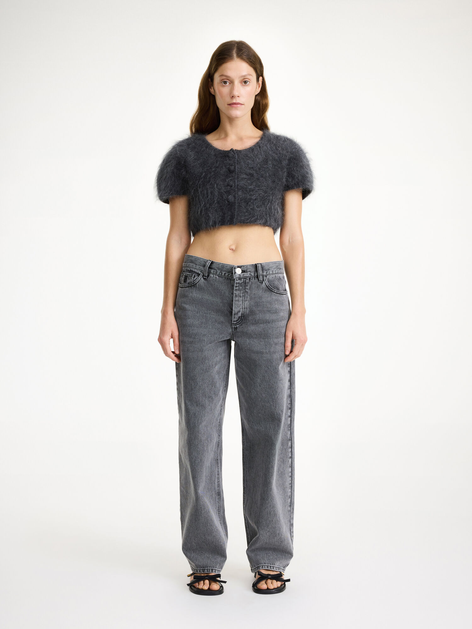 By Malene Birger Zhara Top Knitwear Jet grey | UK_BB51253