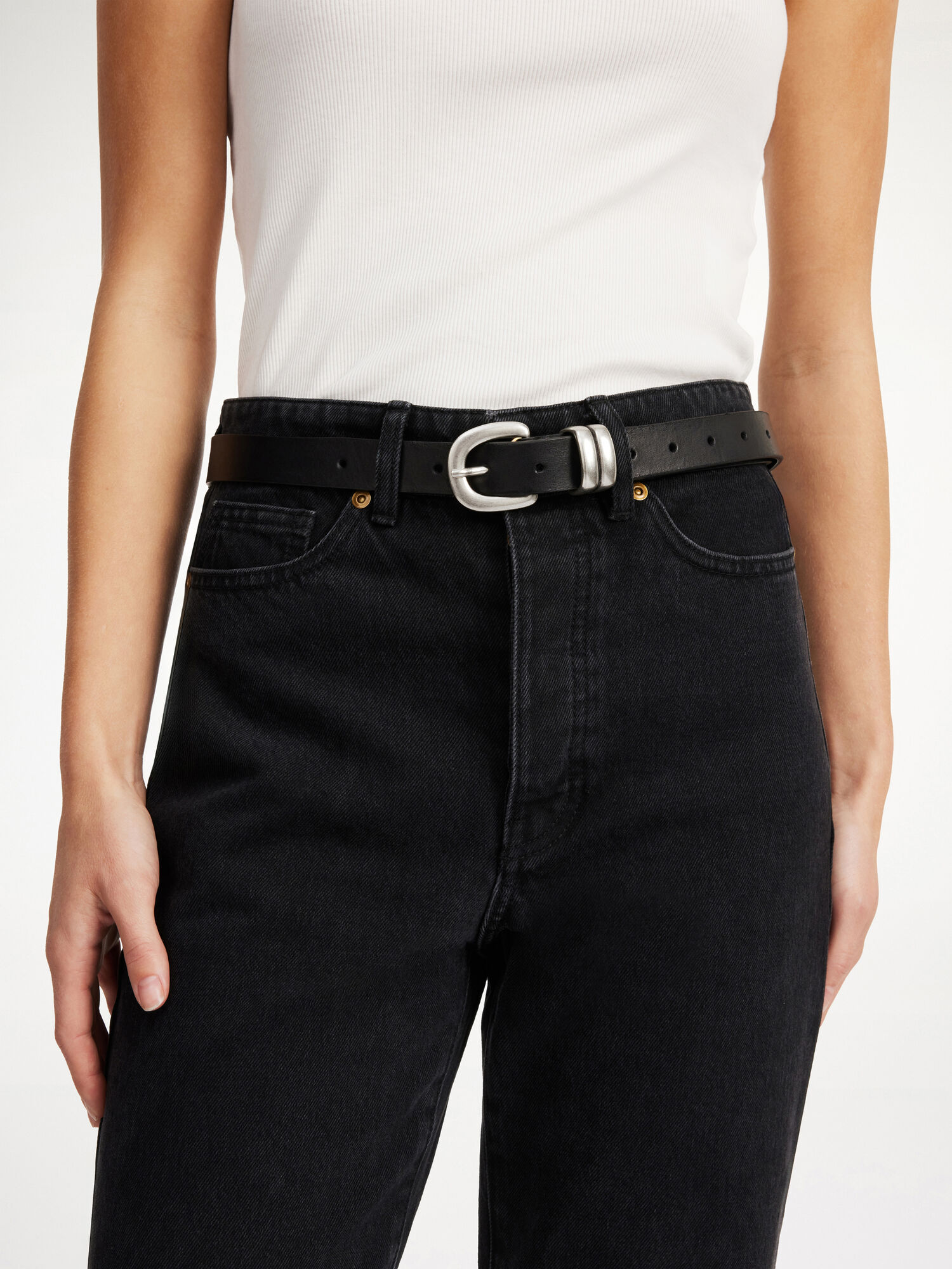 By Malene Birger Zoilo Leather Belts Black | UK_BB65178