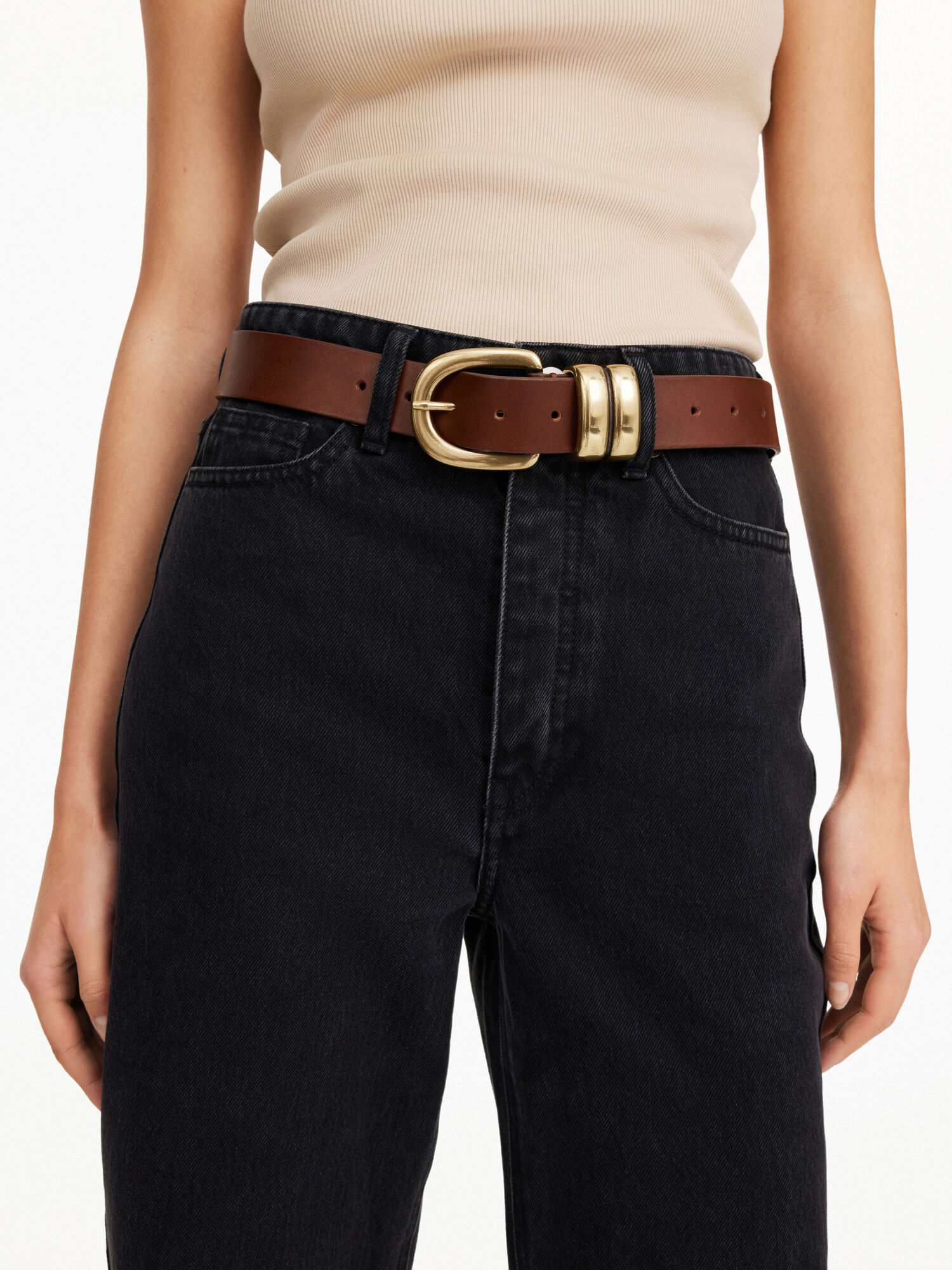 By Malene Birger Zoira Leather Belts Dark Brown | UK_BB95258